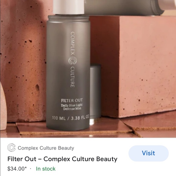COMPLEX CULTURE Filter Out Daily Blue Light Defense Mist + 4 Piece Makeup brush - Picture 2 of 8